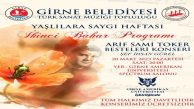 Girne Belediyesi Yaşlılar Haftası nedeniyle bu akşam konser düzenliyor