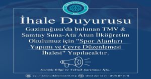 “Spor Alanları Yapımı ve Çevre Düzenlemesi” ihalesi yapılacak