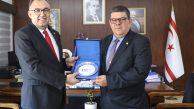 BEROVA, İTÜ-KKTC EĞİTİM ARAŞTIRMA YERLEŞKELERİ REKTÖRÜ PROF. DR. SARI’YI KABUL ETTİ