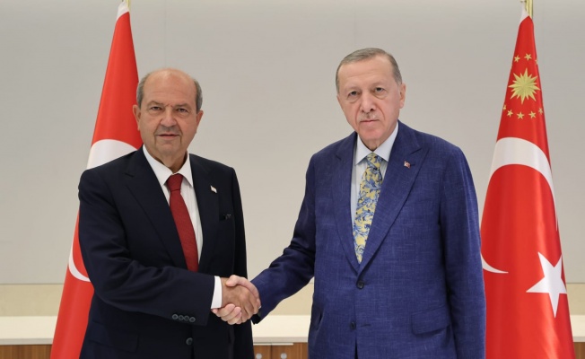 Cumhurbaşkanı Tatar, Türkiye Cumhurbaşkanı Erdoğan ile görüştü