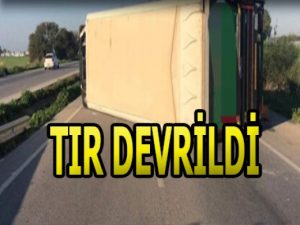 Lefkoşa – Gazimağusa ana yolunda kamyon kaza yaptı