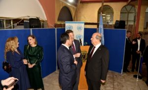 Tatar ve Hristodulidis BM yeni yıl resepsiyonunda bir araya geldi