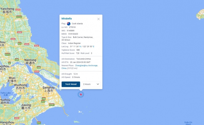 Şangay açıklarında 16 Türk mürettebatın bulunduğu gemi battı