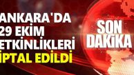 Ankara Büyükşehir Belediyesi 29 Ekim etkinliklerini terör saldırısı nedeniyle iptal etti
