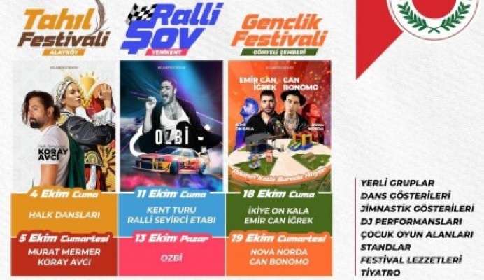 Gönyeli-Alayköy belediyesi festivalleri başlıyor