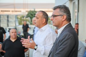 Erhürman ve Harmancı Lefkoşa’da işçilerle bir araya geldi