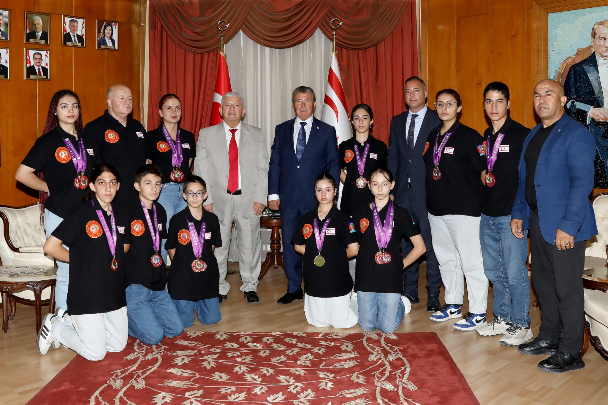 Başbakan Üstel, İskoçya’daki turnuvada başarı elde eden KKTC Tekvando Milli Takımını kabul etti