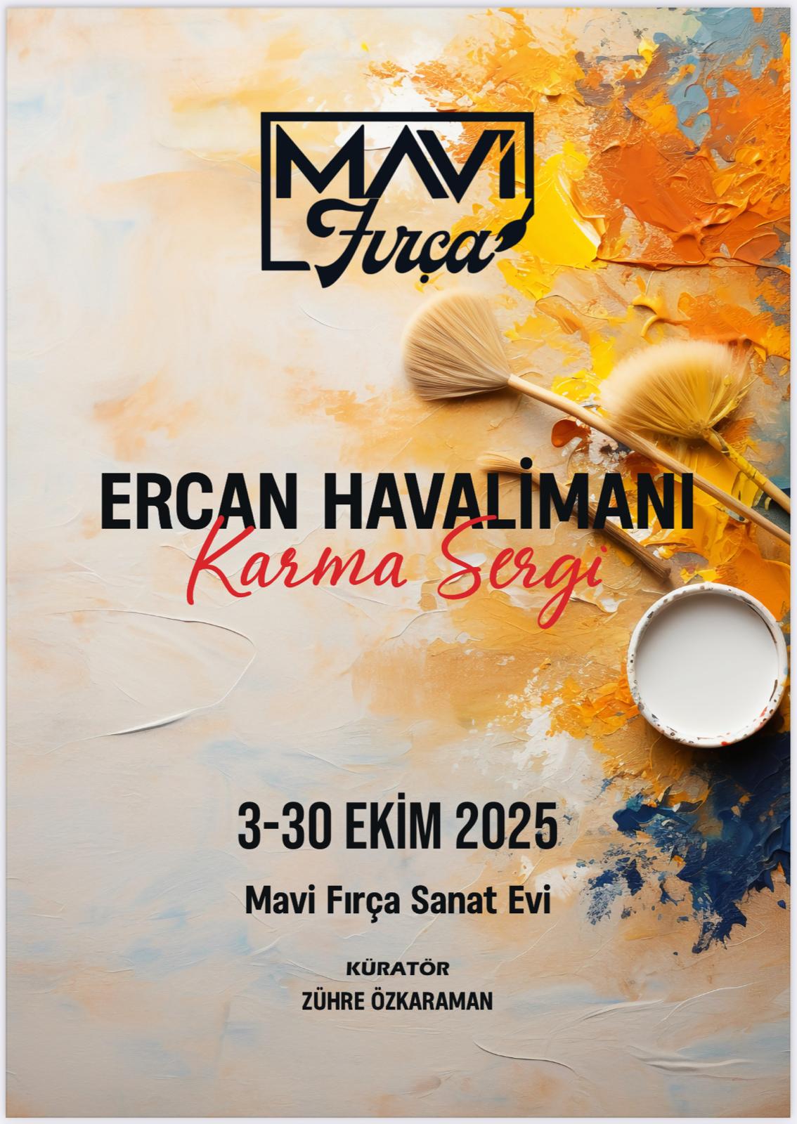 Mavi Fırça Sanat Evi sergisi Ercan Havalimanı’nda sanatseverlerle buluştu