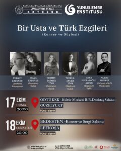 “Bir Usta ve Türk Ezgileri” konseri Güzelyurt ve Lefkoşa’da…