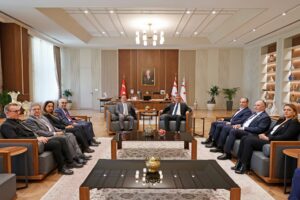 Cumhurbaşkanı Erhürman, Kıbrıs Türk Ticaret Odası heyetini kabul etti