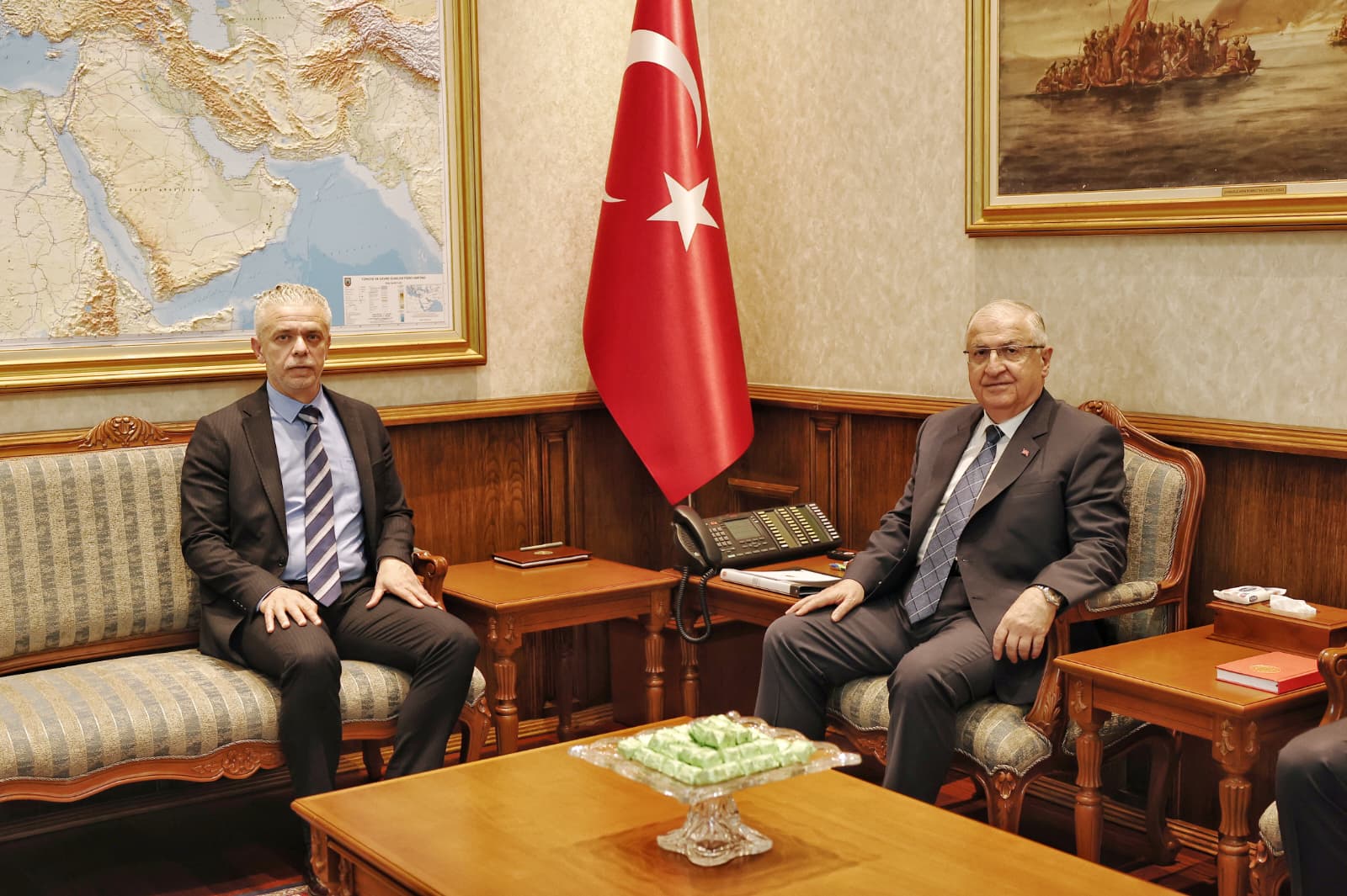 Yaşar Güler, Ankara Büyükelçisi Korukoğlu’nu kabul etti