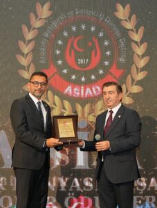 Latif Akça ASİAD tarafından Onur Ödülü’ne layık görüldü