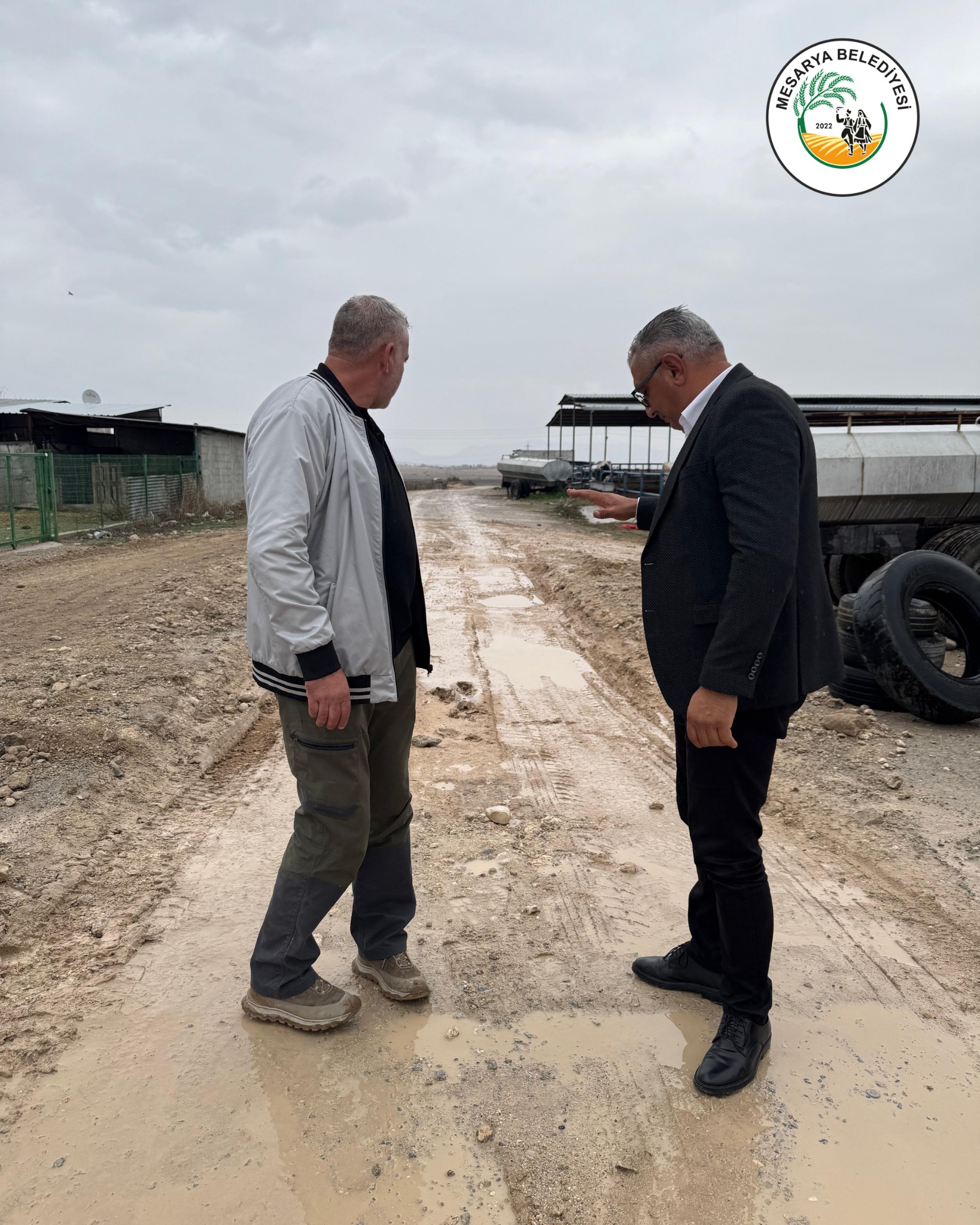 Mesarya Belediye Başkanı Latif ile Hayvan Üreticileri ve Yetiştiricileri Birliği Başkanı Onalt bir araya geldi