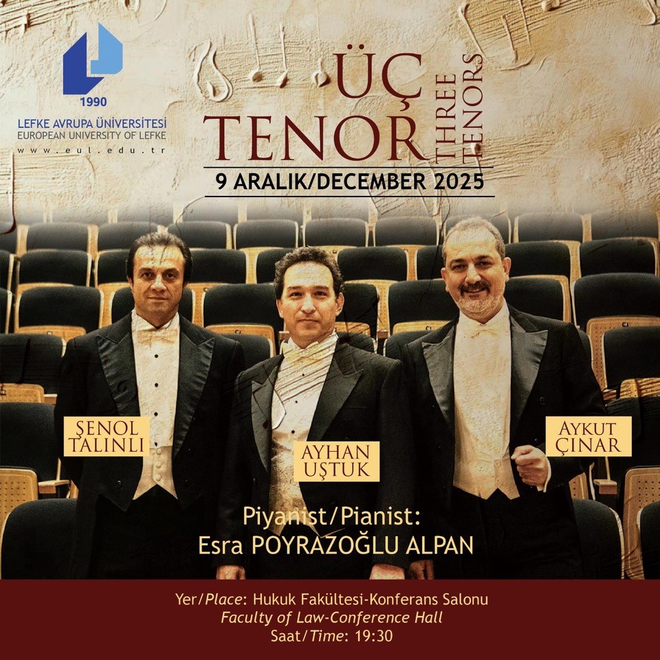 3 Tenor LAÜ’de konser verecek