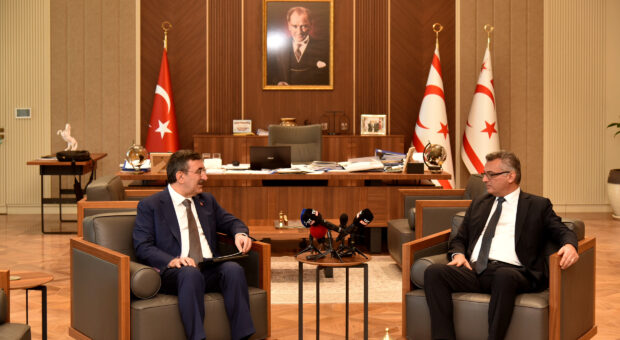 Erhürman, TC Cumhurbaşkanı Yardımcısı Yılmaz’ı kabul etti