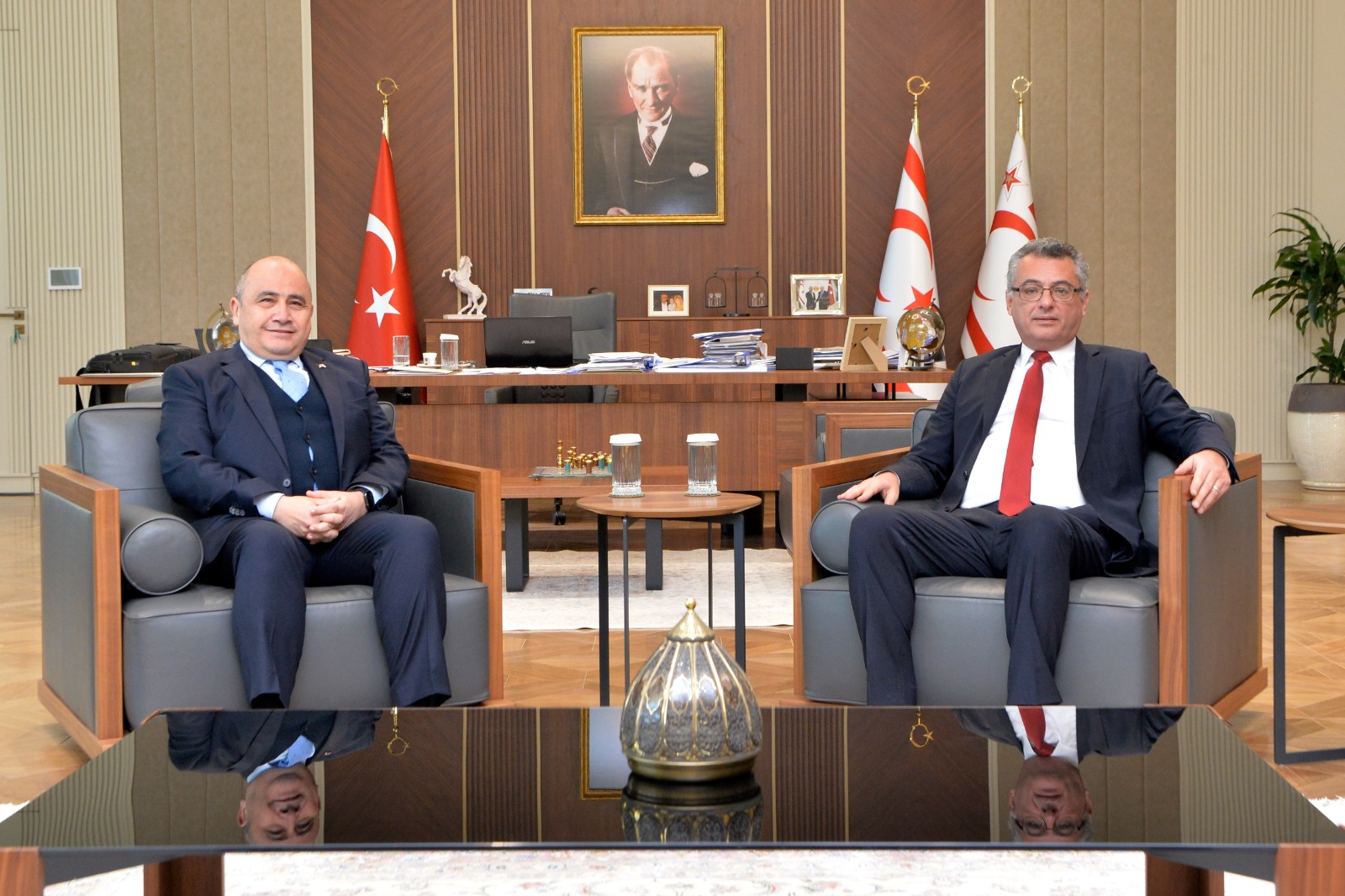 Cumhurbaşkanı Erhürman, TC Lefkoşa Büyükelçisi Başçeri’yi kabul etti