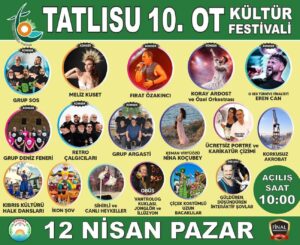 Tatlısu 10. Ot Kültür Festivali 12 Nisan Pazar günü yapılacak