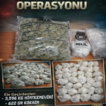 Gönyeli’de, “Sessiz Takip Operasyonu” kapsamında 3 kilo 596 gram hintkeneviri ile 622 gram kokain ele geçirildi