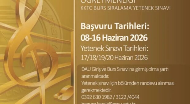 DAÜ Müzik Öğretmenliği Programı Yetenek Sınavı 17-20 Haziran tarihleri arasında yapılacak