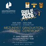 LAÜ 2025-2026 Akademik Yılı Mezuniyet Töreni 11 Haziran’da yapılıyor