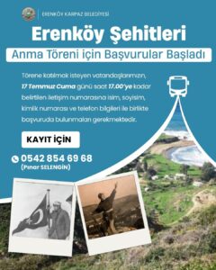 Şanlı Erenköy Direnişi ve direnişte şehit düşenler anılacak…