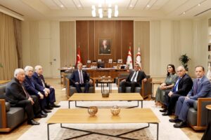 Cumhurbaşkanı Erhürman, Azerbaycan Dostluk Grubu heyetlerini kabul etti