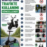 Elektrikli scooterler ve E-mopedin trafikte kullanımında düzenleme yapıldı…